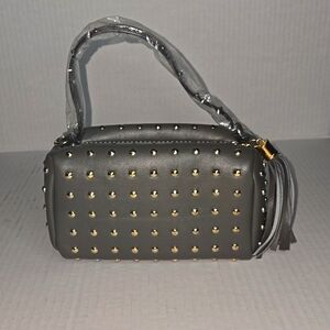 NEW Shoulder Bag Small Mini Clutch with Gold Bling Rivets